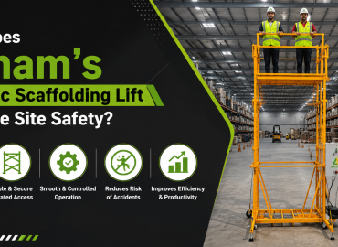 How Does Arham's Electric Scaffolding Lift Improve Site Safety