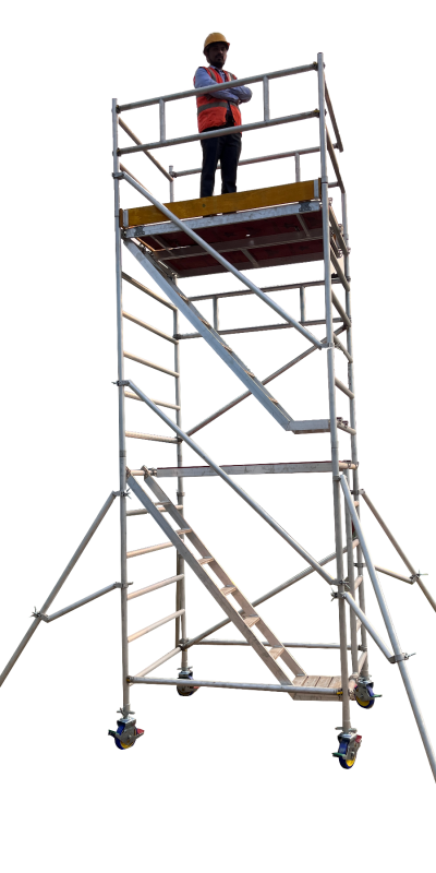 Double-Platform Scaffolding Ladder